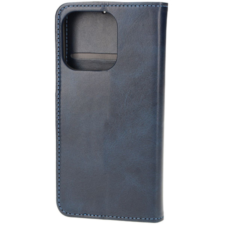 Etui z klapką Bizon Case Pocket do iPhone 16 Pro, granatowe