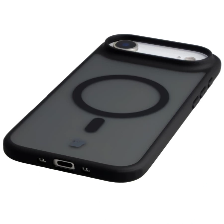 Etui z pierścieniem magnetycznym Bizon Case MatteO do iPhone Air, przydymione-czarne