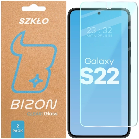 Szkło hartowane Bizon Glass Clear Duo do Galaxy S22, 2 sztuki