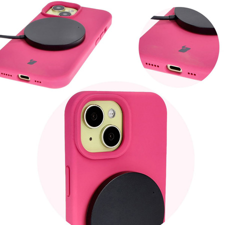 Etui silikonowe Bizon Soft Case do iPhone 15, fuksja