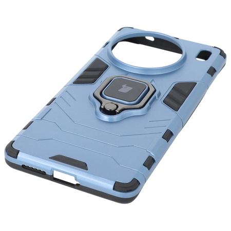 Etui Bizon Case Armor Ring do VIVO X90 Pro, niebieskie