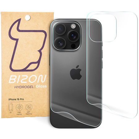 Folia hydrożelowa na tył Bizon Glass Hydrogel Back Duo do iPhone 16 Pro, 2 sztuki