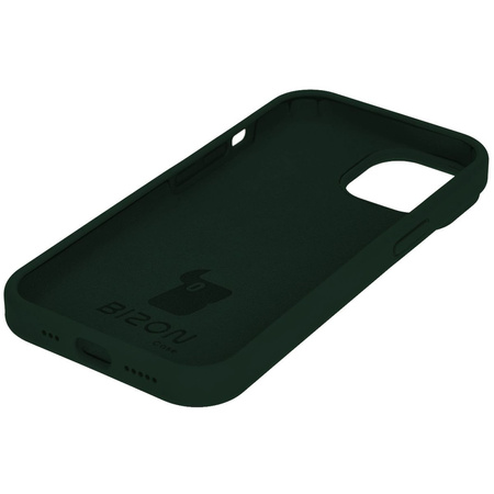 Etui silikonowe Bizon Soft Case do iPhone 15, ciemnozielone