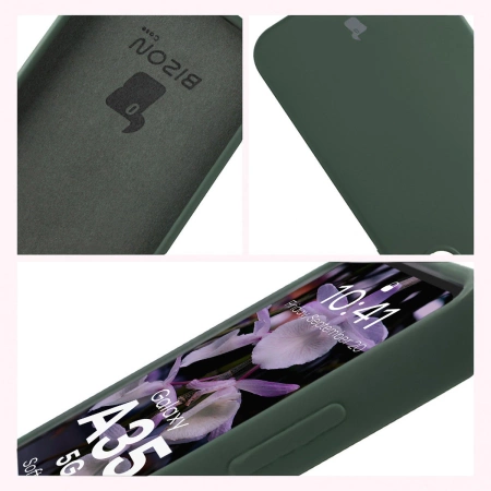 Silikonowe etui Bizon Soft Case do Galaxy A35 5G, ciemnozielone