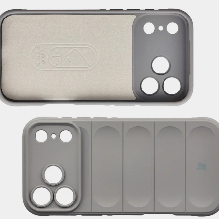 Pancerne etui Bizon Case Tur do iPhone 17 Pro Max, jasnoszare