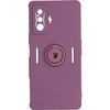 Etui Bizon Case Silicone Ring do Xiaomi Poco F4 GT, ciemnofioletowe