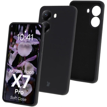 Silikonowe etui Bizon Soft Case do Xiaomi POCO X7 Pro, czarne