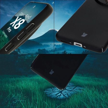 Etui Bizon Case Łupka do Oppo Find X8 Pro, czarne
