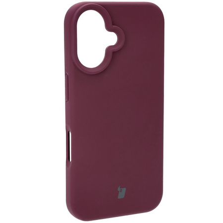 Silikonowe etui Bizon Soft Case do iPhone 16, ciemnofioletowe