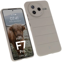 Pancerne etui Bizon Case Tur do Xiaomi Poco F7 Pro, jasnoszare