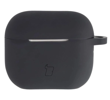 Silikonowe etui z karabińczykiem Bizon Case Headphone Silicone do AirPods 3, czarne