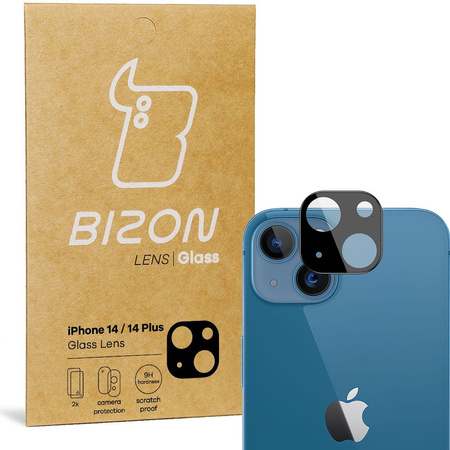 Szkło na aparat Bizon Glass Silk Lens dla iPhone 14 / 14 Plus, 2 sztuki