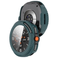 Etui ze szkłem do zegarka Bizon Case Watch Adamo do Samsung Galaxy Watch 8 Classic 46 mm, zielone