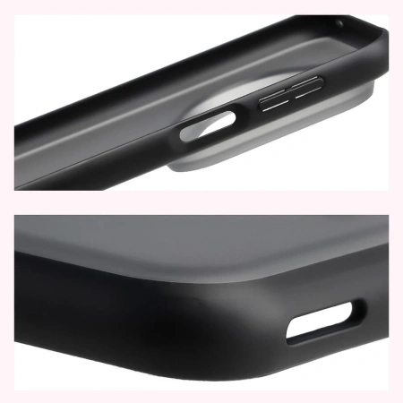 Etui Bizon Case Angelo do Huawei Pura 80 Pro / Pro Plus, przydymione z czarną ramką