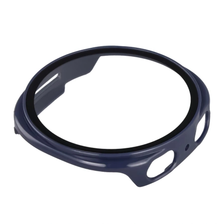 Etui ze szkłem do zegarka Bizon Case+Glass Watch do Samsung Galaxy Watch 8 44 mm, niebieskie