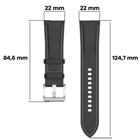 Pasek Bizon Strap Watch Casual 22 mm do smartwatcha, czarny