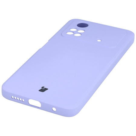 Etui Bizon Case Silicone do Xiaomi Poco M4 Pro 4G, jasnofioletowe