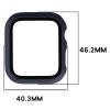 Etui ze szkłem do zegarka Bizon Case Watch Adamo do Apple Watch SE 3 / SE 2 / SE / 6 / 5 / 4 (44 mm), matowe granatowe