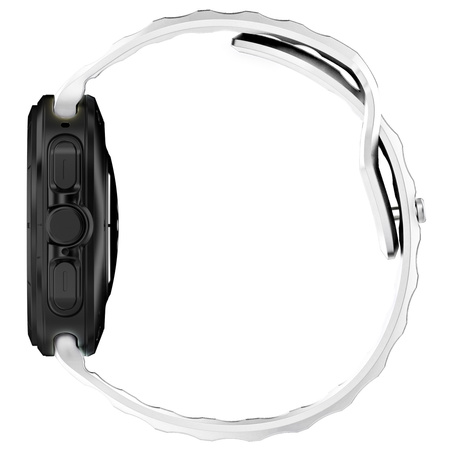 Silikonowy pasek Bizon Strap Watch Silicone do Galaxy Watch Ultra 47 mm, biały