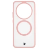 Etui z pierścieniem magnetycznym Bizon Case MatteO do Honor Magic8 Lite, przydymione-jasnoróżowe