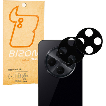 Szkło na aparat Bizon Glass Lens do Xiaomi Redmi 14C 4G / POCO C75, 2 sztuki