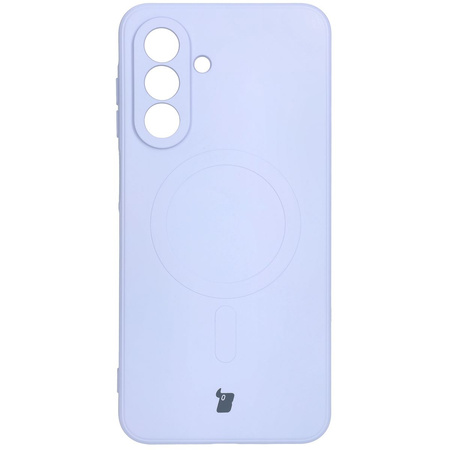 Silikonowe etui z pierścieniem magnetycznym Bizon Case Silicone Magnetic Sq do Galaxy A26 5G, jasnofioletowe