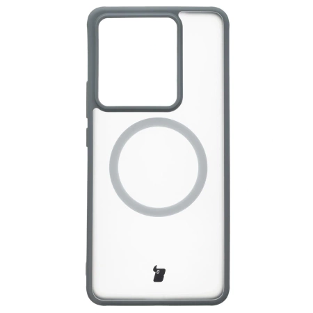 Etui z pierścieniem magnetycznym Bizon Case MatteO do Realme GT 7 / 7T, przydymione-szare