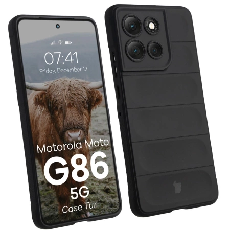 Pancerne etui Bizon Case Tur do Motorola Moto G86 5G, czarne