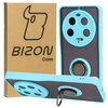 Etui z uchwytem na palec Bizon Case Hybrid Ring do Xiaomi 13 Ultra, przydymione z jasnoniebieską ramką