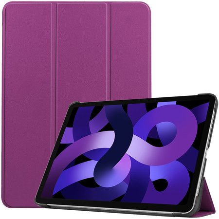 Etui Bizon Case Tab Croc do Apple iPad Air 6 / Air 5 / Air 4, ciemnofioletowe