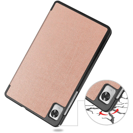 Etui Bizon Case Tab Croc do Realme Pad Mini 8.7, różowozłote