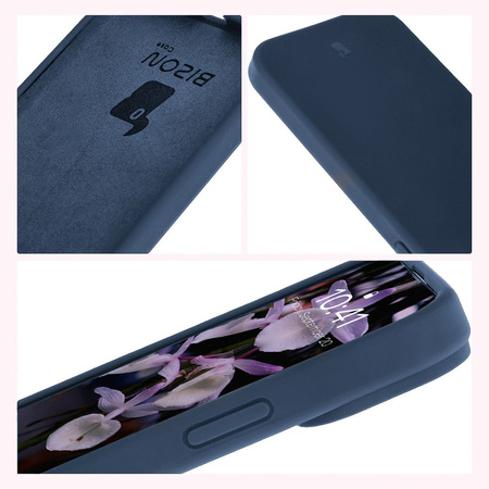 Silikonowe etui Bizon Soft Case do iPhone 15 Plus, ciemnoniebieskie