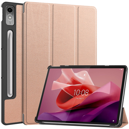 Etui Bizon Case Tab Croc do Lenovo Tab P12 12.7 TB 370, różowozłote