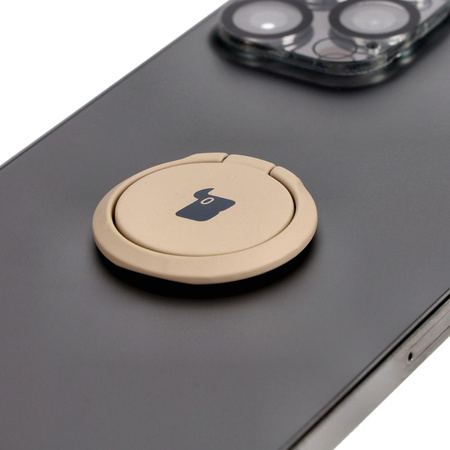 Uchwyt na palec Bizon Accessories Ring Turtle uniwersalny, kawowy