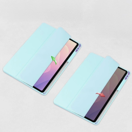 Etui z klapką Bizon Case Tab Clear Matt do Galaxy Tab S11, błękitne
