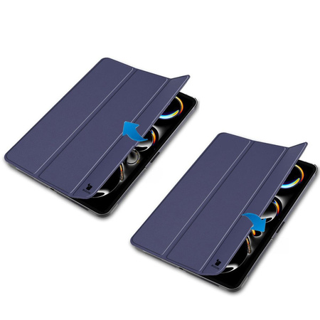 Etui Bizon Case Tab Croc do iPad Pro 11" 2025 / 2024, granatowe