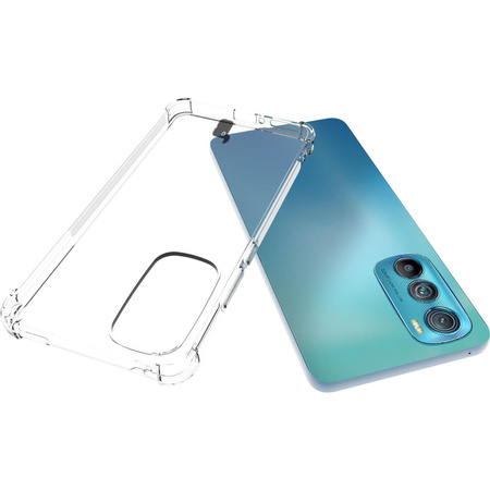 Etui + 2x szkło + obiektyw Bizon Case Clear Pack do Moto Edge 30, przezroczyste
