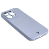 Etui silikonowe z pierścieniem magnetycznym Bizon Case Silicone Magnetic do iPhone 15 Pro, szare