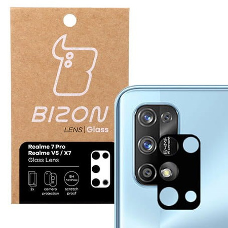 Szkło na aparat Bizon Glass Lens dla Realme 7 Pro, 2 sztuki