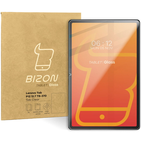 Szkło hartowane Bizon Glass Tab Clear Duo do Lenovo Tab P12 12.7 TB 370, 2 sztuki