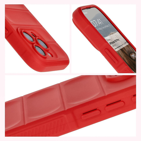 Pancerne etui Bizon Case Tur do iPhone 16 Pro, czerwone