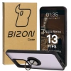 Etui z uchwytem na palec Bizon Case Hybrid Ring do Oppo Reno13 F / FS, przydymione z czarną ramką