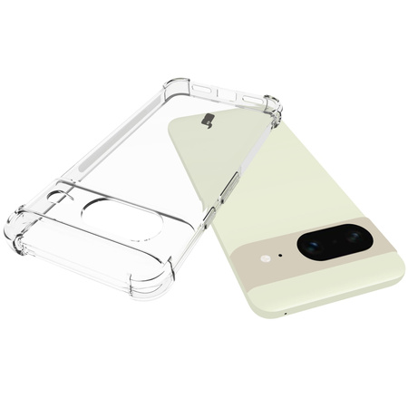 Etui + 2x szkło Bizon Case Clear Pack do Google Pixel 8, przezroczyste