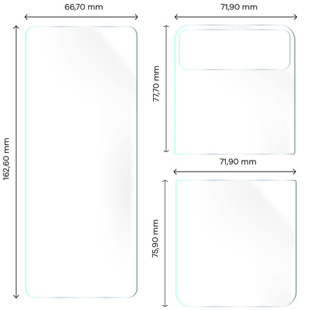 Folia hydrożelowa na tył i przód Bizon Glass Hydrogel, Motorola Razr 40