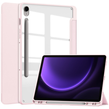 Etui Bizon Case Tab Clear Matt do Galaxy Tab S10 Lite / S10 FE / S9 / S9 FE, jasnoróżowe