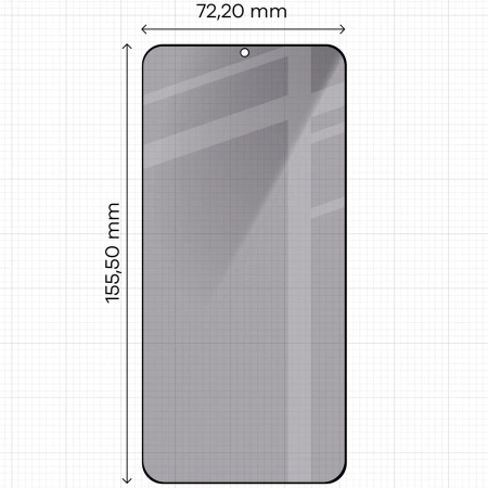 Prywatyzujące szkło hartowane Bizon Glass Edge Shadow Duo do Galaxy S25 Plus / S24 Plus, przyciemniane z czarną ramką, 2 sztuki