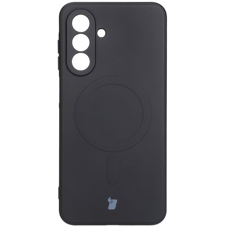 Silikonowe etui z pierścieniem magnetycznym Bizon Case Silicone Magnetic Sq do Galaxy A26 5G, czarne
