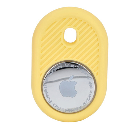 Etui Bizon Case Locator Travel do Apple AirTag, żółte