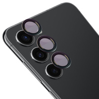 Szkło hartowane na aparat z aplikatorem Bizon Glass Snap Lens do Galaxy S23/S23 Plus, 1 zestaw, czarna ramka