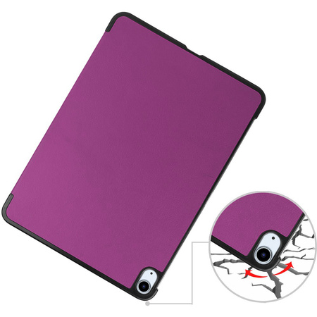 Etui Bizon Case Tab Croc do iPad Air 6 / Air 5 / Air 4, ciemnofioletowe